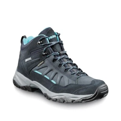 Meindl Nebraska Lady Mid GTX Wanderschuhe Trekking Outdoor nachtblau grün