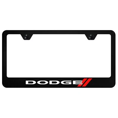 Dodge Stripe UV Print Polycarbonate License Plate Frame (Black) - Image 1 of 2