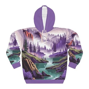 Monsoon Echo All Over Print Pullover Hoodie Travel Apparel for Outdoor Adventure - Picture 1 of 25