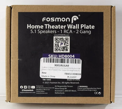 FOSMAN 2 Gang 5.1 Surround Sound Wall Plate Gold 5 Pair Copper Binding Post - Image 1 of 4