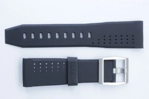 Locman Stealth Band Straps 23mm Black Rubber Belt Complete with Clasp NOS - Picture 1 of 2