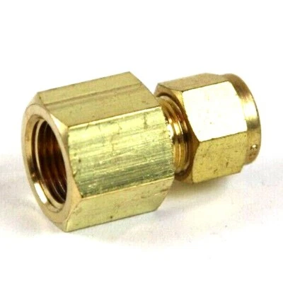 New Swagelok Brass Connector Fitting, 3/8" OD Tube x 3/8" Female NPT, B-600-7-6 - Image 1 of 2