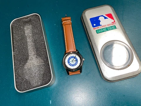 Seattle Mariners MLB Game Time Watch With Collectible Tin Cover
