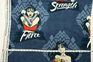 Fleece fabric by the yard - DC Comics Wonder Woman - Fierce Strength - 58” Wide - Picture 1 of 4