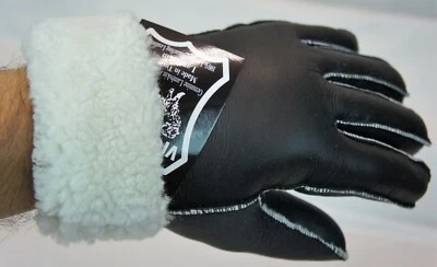 4 COLORS REAL GENUINE SHEEPSKIN SHEARLING LEATHER GLOVES UNISEX Fur Winter S-2XL - Image 1 of 4