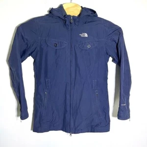The North Face Womens L HyVent Full Zip Hooded Rain Jacket Lightweight Blue S09 - Picture 1 of 11