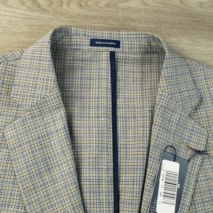 Stafford Sport Coat Men's 50R (Measures 48) Wool Poly Linen 2 Btn Soft Shoulders - Picture 1 of 17