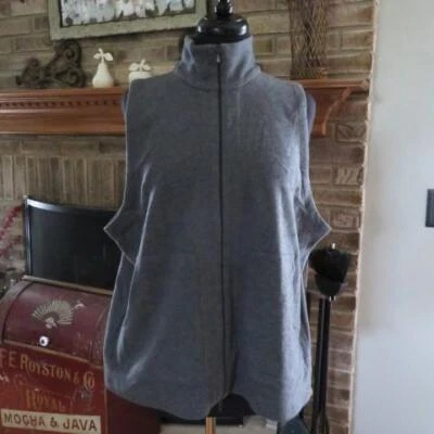 ESKANDAR Gray 100% Cashmere Zipper Front Vest 0  S/M - Image 1 of 4