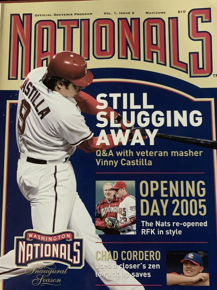 2005 NATIONALS INAUGURAL SEASON WASHINGTON YEARBOOK MLB VOLUME 1 ISSUE 2 NATS - Image 1 of 1