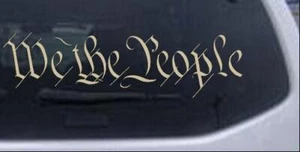 We The People Text Car or Truck Window Laptop Decal Sticker Desert Sand 10X2.8 - Imagen 1 de 1