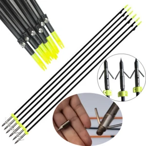 34" Archery Bowfishing Arrows Solid Fiberglass Broadheads Bow Hunting Fishing - Picture 1 of 13