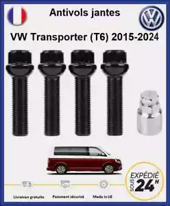 Ecrous antivol de roues noir VW Transporter (T6) 2015-2024 - Picture 1 of 2