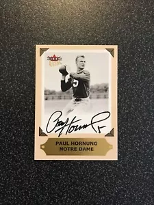 PAUL HORNUNG 2001 FLEER ULTA AUTOGRAPH FOOTBALL AUTO - Picture 1 of 2