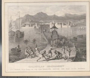 ETCHING , ( CIRCA  1800's ) ,CALIGULAS GRAUSAMKEIT - Picture 1 of 1