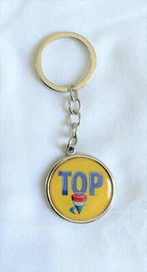 New Top 1 1/4" Round TOP Keychain Top-O-Matic Key Chain - Picture 1 of 2