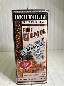 Vintage Bertolli Pure Olive Oil Can Tin 100% Italian, Spice Dated1971 - Picture 1 of 8