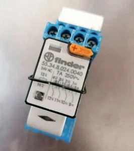 Finder 55.34.8.024.0040 Relé enchufable 24 V/AC 7 A 4 cambiador + toma 94.04 - Imagen 1 de 3