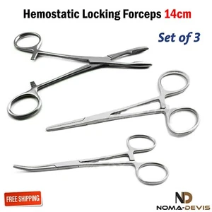Medical Instruments Hemostatic Artery Locking Clamp Forceps Surgical Veterinary - Picture 1 of 4