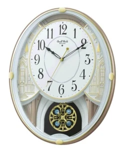 Rhythm Watch Industry Radio-controlled wall clock Small World Eclat 4MN548RH03 - Picture 1 of 10