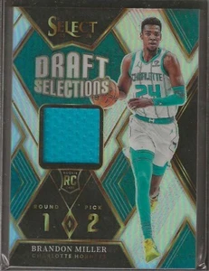 2023-24 Select #DSM-BM Brandon Miller (RC)-Draft Selections Memorabilia- Hornets - Imagen 1 de 2
