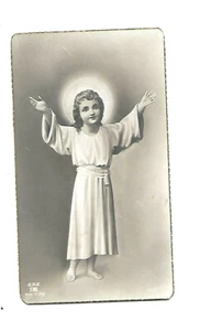 VINTAGE ORIGINAL JESUS TEENS GOLDEN EDGES HOLY CARD - Picture 1 of 2