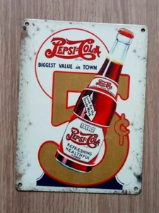 PEPSI COLA RETRO METAL SIGN 20cm x 15cm (BRAND NEW) - Picture 1 of 1