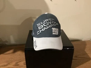 Reebok New York Giants Cap Hat Super Bowl On Field Official Blue Gray NEW - Picture 1 of 5