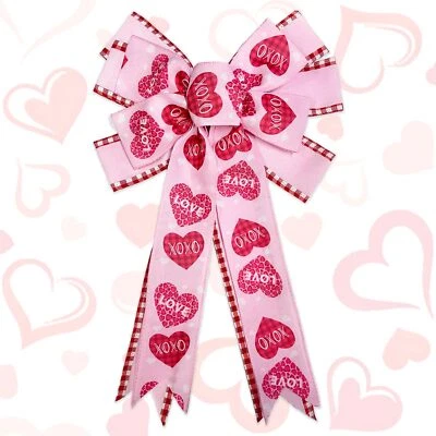 Arcos grandes para coronas Corona de San Valentín Arcos Corazón Rojo Arcos Rojo Búfalo Plai... Foto 1 de 4