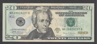 $20 FEDERAL RESERVE NOTE 2017 DALLAS (NK28828297B), UNC  - Image 1 of 2