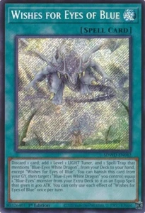 YuGiOh Blue-Eyes White Destiny: Blue-Eyes Wishes for Eyes of Blue Secret Raro - Imagen 1 de 1