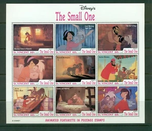 "San Vicente #1791J (1992 Disney ""El Pequeño"" hoja de 9) MUY BUENO CV $8.50 - Imagen 1 de 1