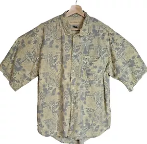Vintage Sausalito Men's Large Aztec Tribal Graphics Button Up Shirt Made in USA - Picture 1 of 14