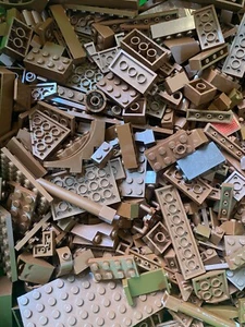 Original Lego gemischt braun Konvolut 400g Ziegelplatte Fliese Neigung Türfenster ändern - Bild 1 von 4