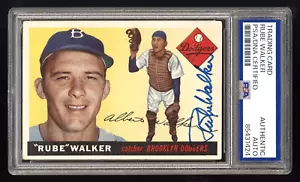 1955 Topps 108 Al Rube Walker PSA/DNA Autograph Brooklyn Dodgers VG-EX+ Centered - Picture 1 of 2