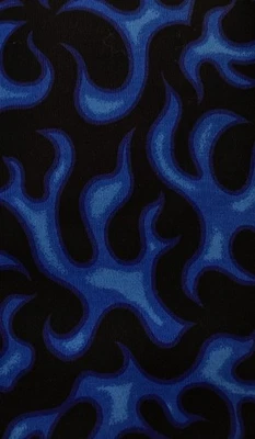 Tela Blue Flames on Black VIP Cranston Print Works 1,5 años x 44" de ancho Foto 1 de 3