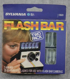 Nuevo de Lote Antiguo Sylvania Flash Bar Paquete de Dos Puntos Azules 2 Matrices 20 Flashes Polaroid Un Paso - Imagen 1 de 7