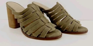 Crevo Hazelle Salbei Riemchen Wildleder Slipper Sandaletten mit Absatz. Größe 7 - Bild 1 von 13