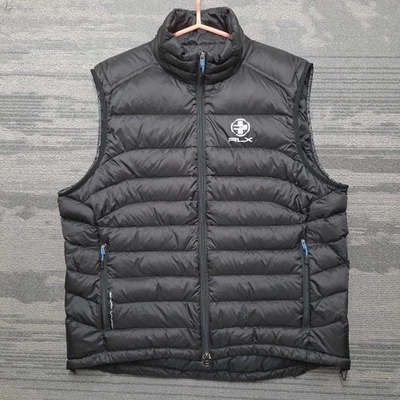 RLX Ralph Lauren Puffer Vest Mens 2XL Black Down Feather Full Zip Lightweight - Image 1 of 4