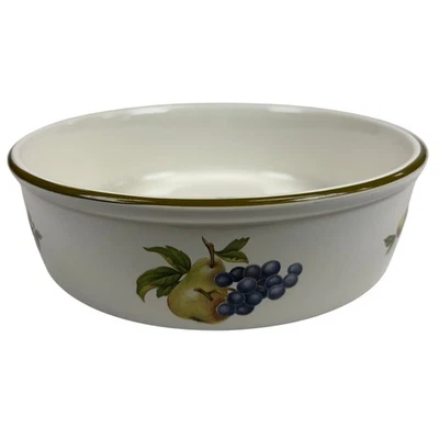 Cuenco de cereales Wedgwood Fruit Sprays Croft (forma de borde) verde 6-3/4" Inglaterra Foto 1 de 4