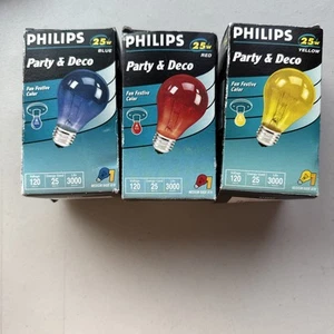 Phillips Party & Deco Red, Blue and  Yellow Bulb - Picture 1 of 10