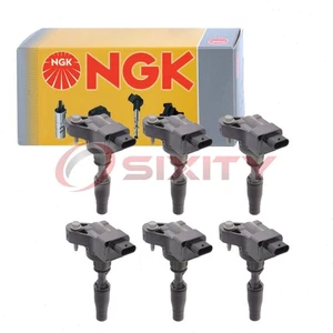6 pc NGK Ignition Coils for 2017-2019 GMC Canyon 3.6L V6 Spark Plug Wire kc - Picture 1 of 5