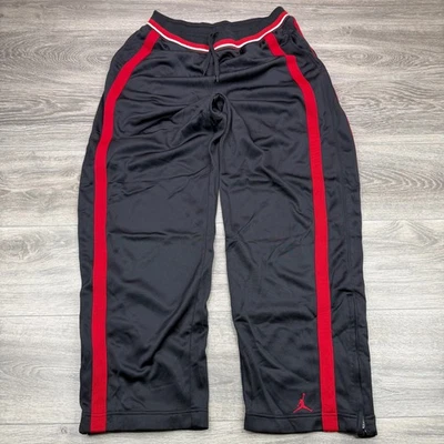 Pantalones Jordan Menx XL Negro Rojo Criado Sueltos Calce Suelto Cremallera Puño Jumpman De Colección Foto 1 de 4