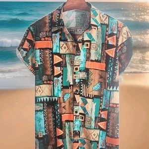 Men's Short Sleeved Summer Painted Shirt - Bild 1 von 7