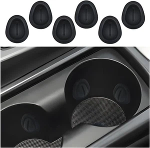 6 Stück Auto Tasse Positionsbegrenzer, Silikon Auto Getränkehalter Einsatz mit Selbst Schwarz - Bild 1 von 5