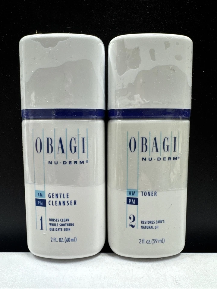 Limpiador de piel suave/delicado Obagi Nu-Derm #1 y tónico de piel #2 2 fl oz/60 ml/ea. Foto 1 de 4