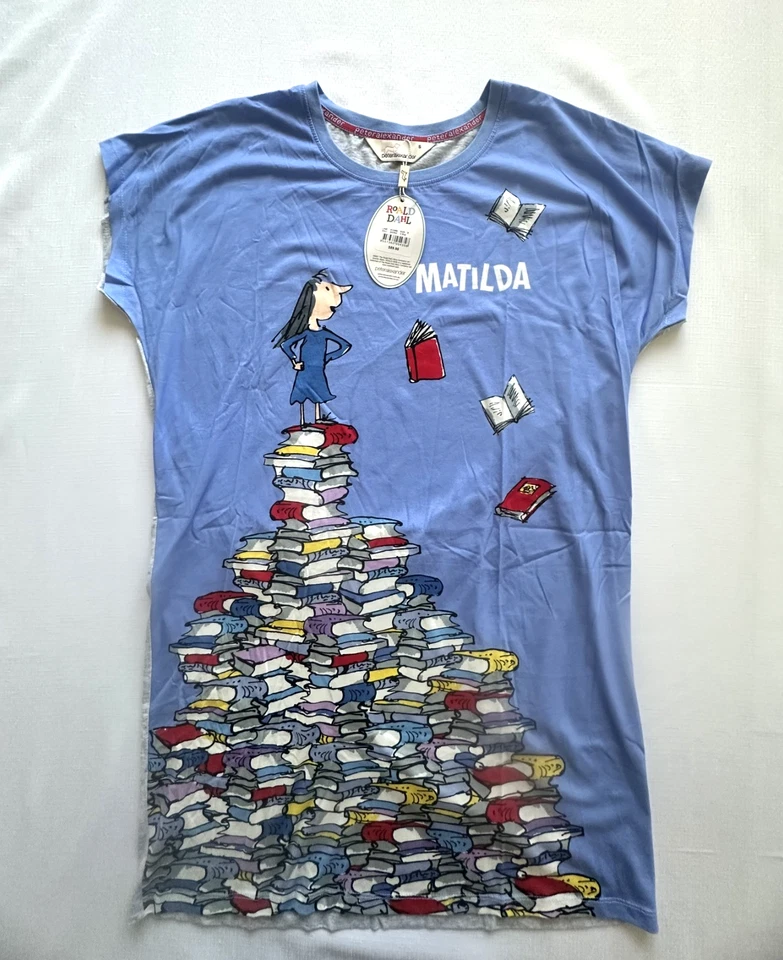 NEW PETER ALEXANDER ROALD DAHL MATILDA SLEEP TEE NIGHTIE SMALL S - image 1 of 1