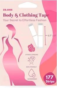Double-Sided Fashion Tape for Garments (177 Count), Strong Body Adhesive for Clo - Picture 1 of 12