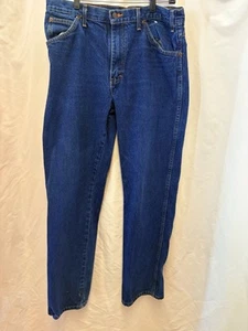 Pantalones de mezclilla para hombre DICKIES 46x32 pierna recta 100 % algodón azul ropa de trabajo resistente - Imagen 1 de 3