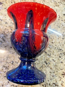 Art Deco Vintage Large Czech Kralik Art Glass Urn Vase BIN - Picture 1 of 6