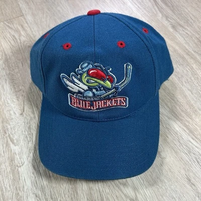 VTG Puma Columbus Blue Jackets Snapback Hat NHL Hockey Black Wool Cap - Image 1 of 4